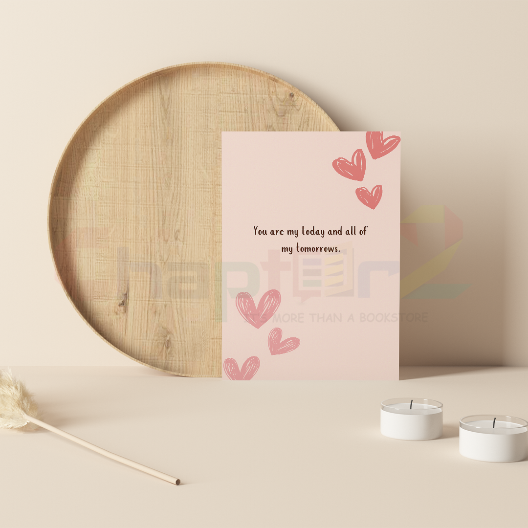 card 4d romantic i love you greeting card featuring sketched hearts on pink