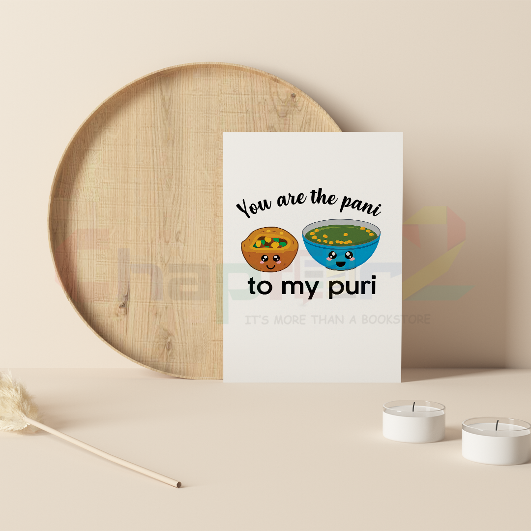 card 57d cute smiling pani puri illustration you are the pani to my puri i love you greeting card