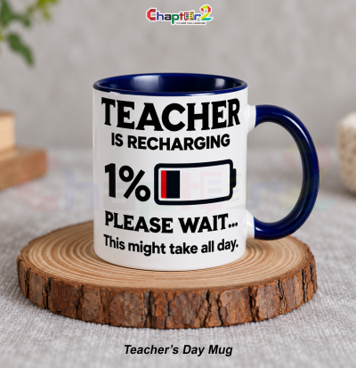 Customized Teacher Mug with Teacher Is Recharging low battery design