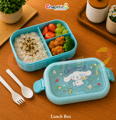 open cinnamoroll 3 compartment kids bento lunch box