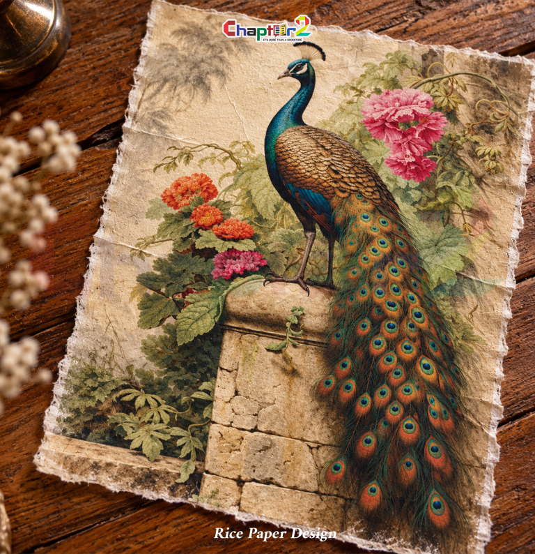 Vintage Garden Peacock Rice Paper | Decoupage Sheet
