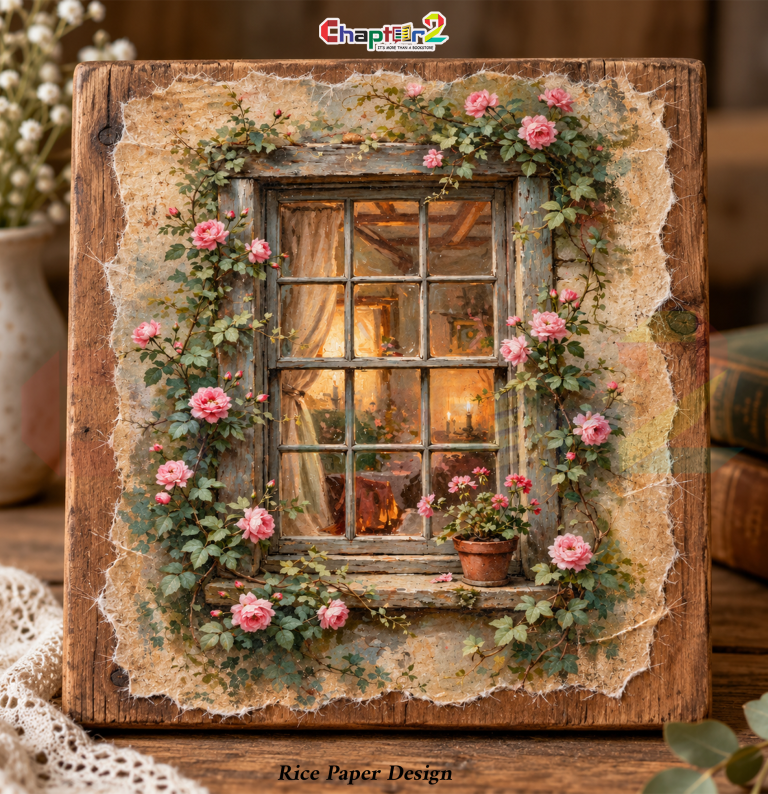 Vintage Window Rice Paper | Decoupage Sheet