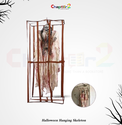 Caged Skeleton Prisoner Halloween Hanging Skeleton Horror Sound 2 2b 2