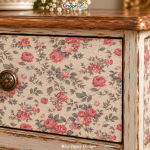 French Rose Rice Paper Design Decoupage Paper Sheet - a3