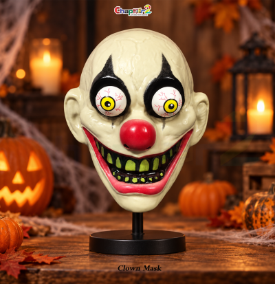 evil clown scary clown mask 9x8 inch halloween horror cosplay
