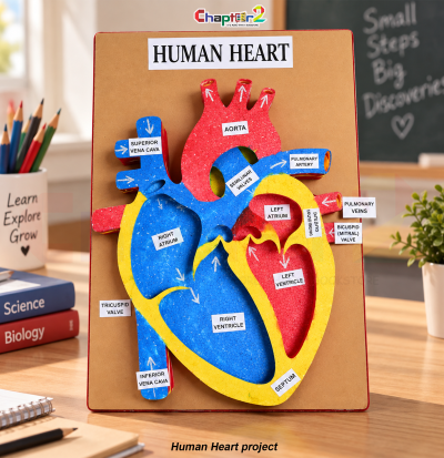 3d student project human heart model customized according to customer requirements with labeled chambers valves and vessels for school science exhibition